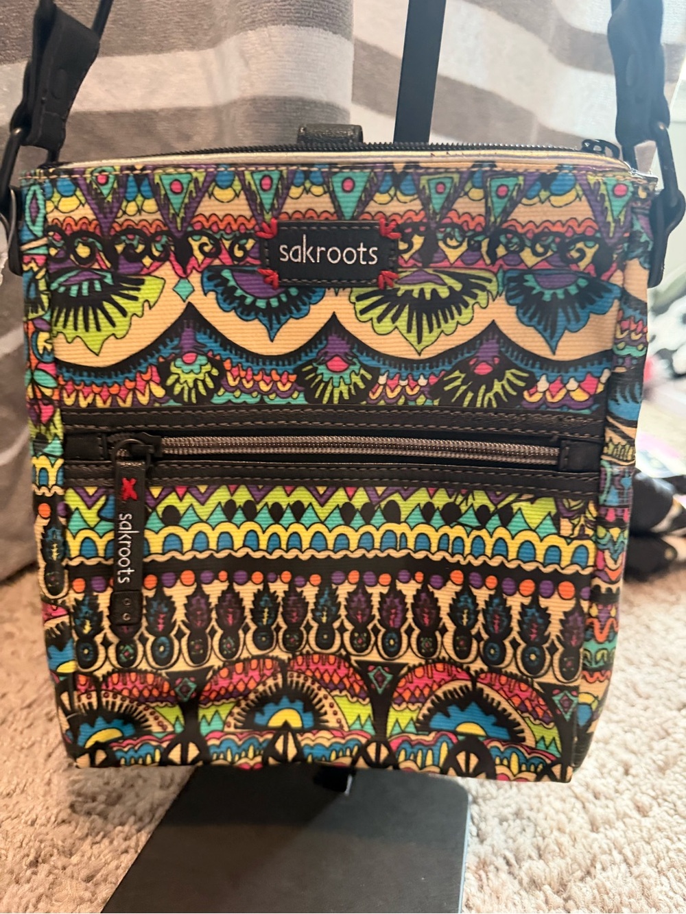 Sakroots Multicolor Artist Circle Crossbody Bag
